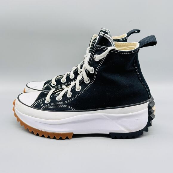 Converse Shoes Womens 7.5 Black Canvas Run Star Hike Hi Platform Lugged Sneakers - Picture 4 of 10